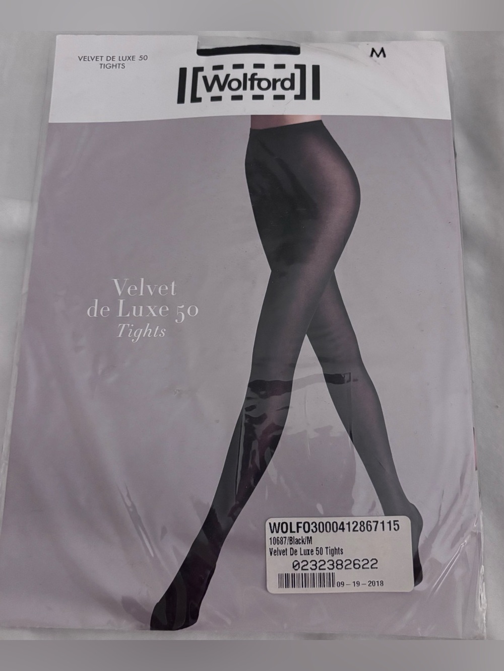 Wolford Velvet de Luxe 50 Tights Black Size M 50 Denier Opaque NWT